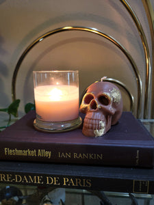 Gilded Skull Candle